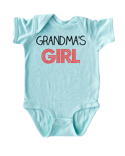 Grandma's Girl Sweet Short Sleeve Baby Bodysuit
