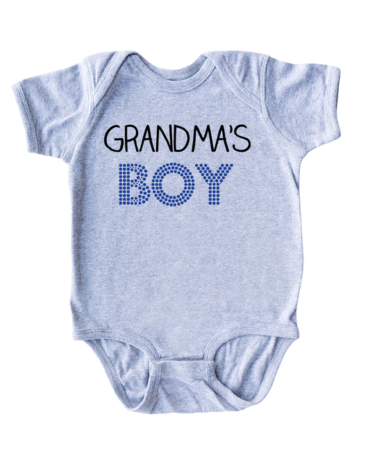 Grandma's Boy Sweet Short Sleeve Baby Bodysuit
