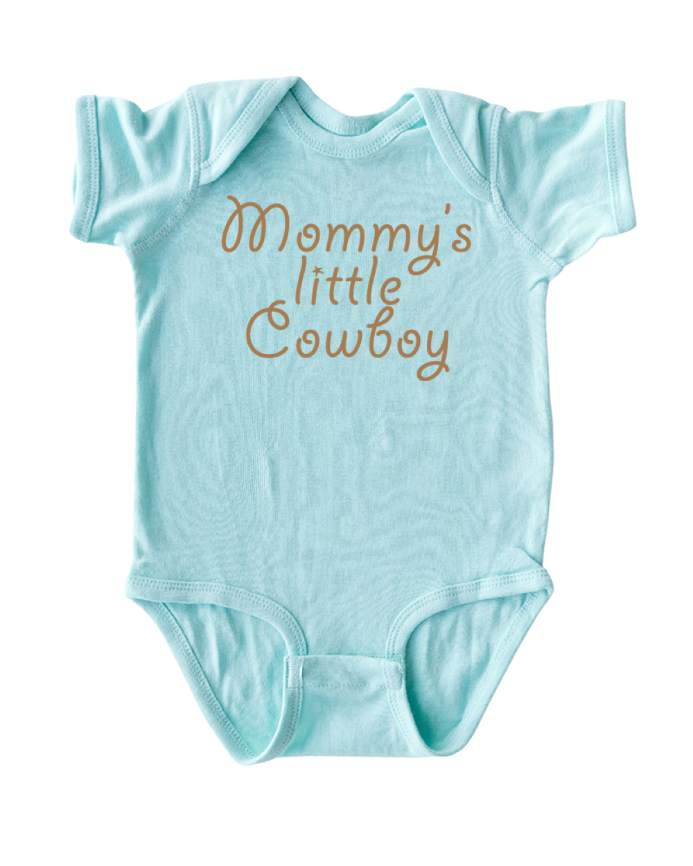 Mommy's Little Cowboy Baby Soft Cotton Country Western Boy Creeper