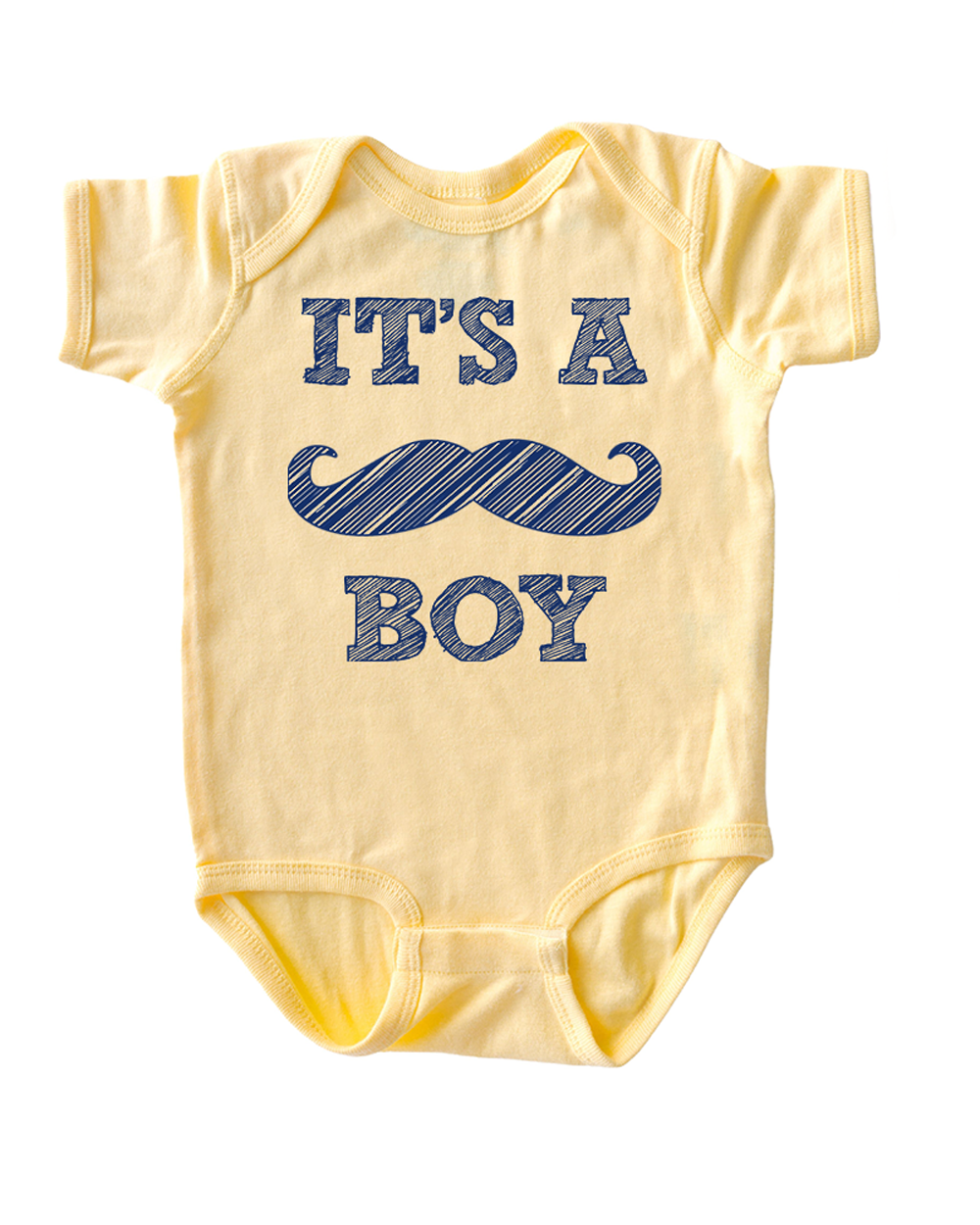 It’s A Boy Mustache Gender Reveal Short Sleeve Boys Infant Bodysuit