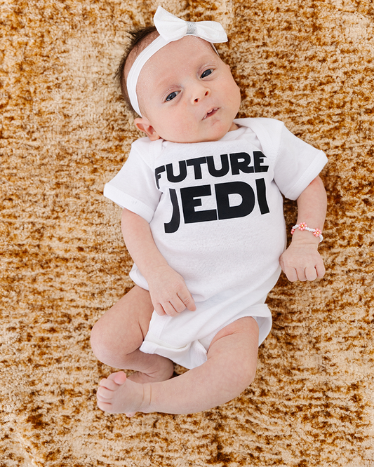 "Future Jedi" Baby Short Sleeve Cotton Infant Bodysuit