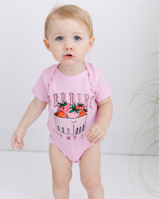 Apericots X Prints By Kenna Berreis are my Jam (Pink) Baby BodySuit