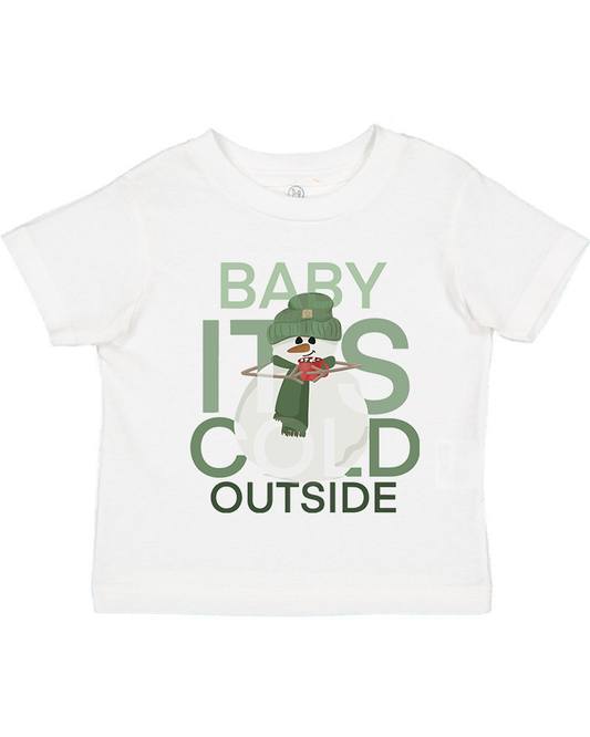 Green Snowman Christmas Toddler T-Shirt