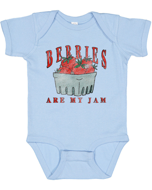 Apericots X Prints By Kenna Berreis are my Jam (Red) Baby BodySuit
