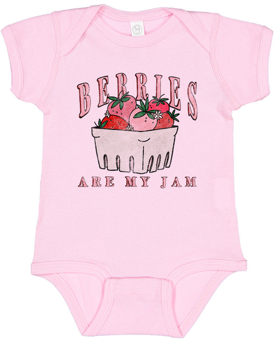 Apericots X Prints By Kenna Berreis are my Jam (Pink) Baby BodySuit