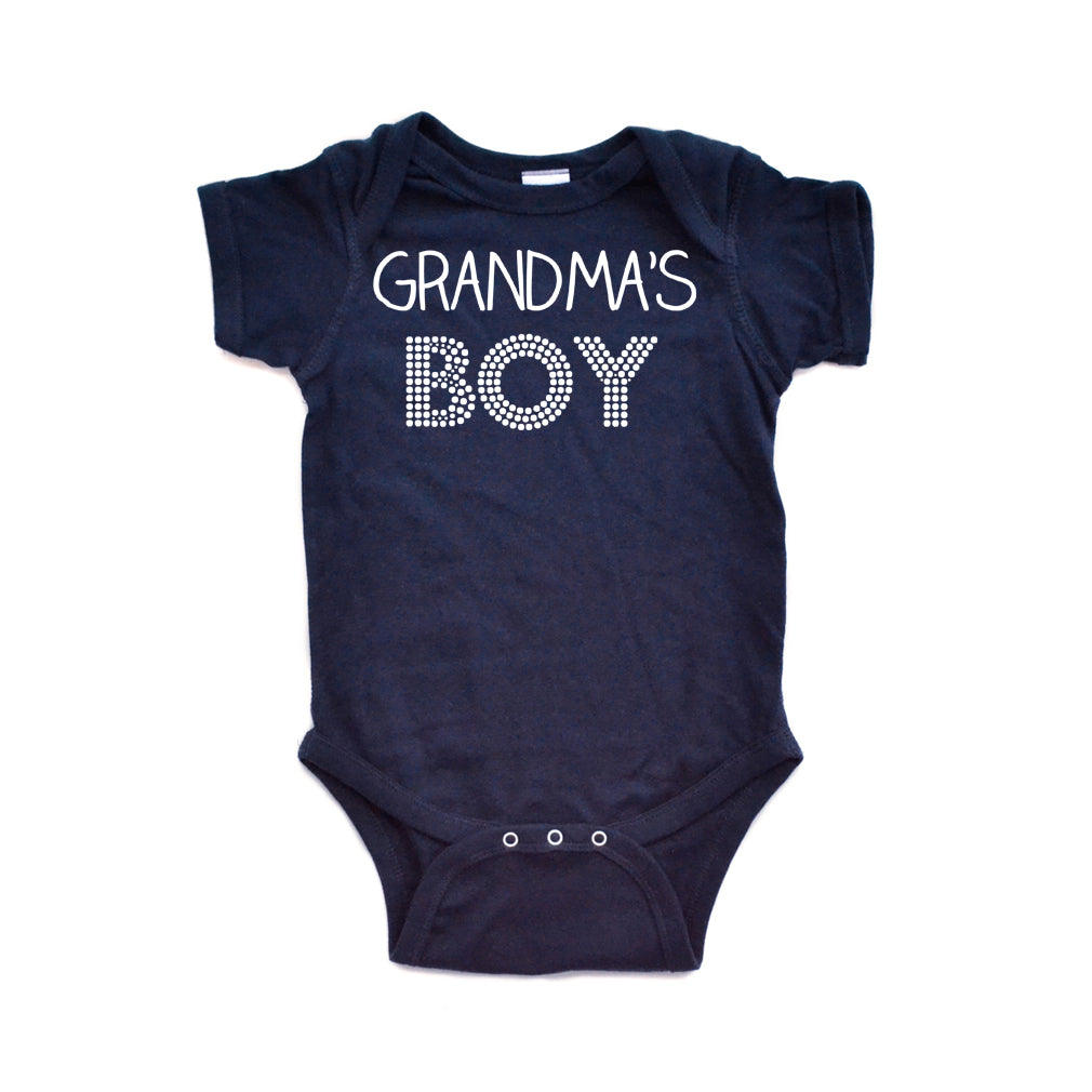 Grandma's Boy Sweet Short Sleeve Baby Bodysuit