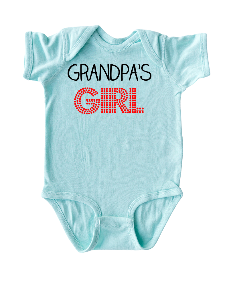 Grandpa's Girl Sweet Short Sleeve Baby Bodysuit