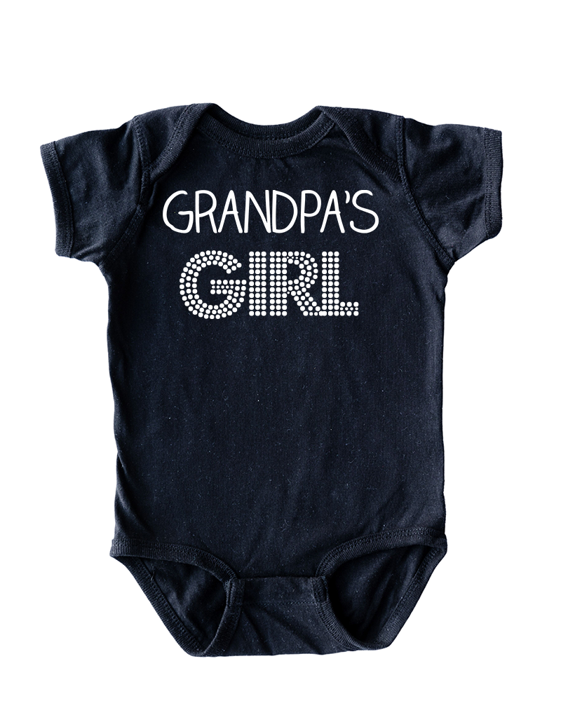 Grandpa's Girl Sweet Short Sleeve Baby Bodysuit