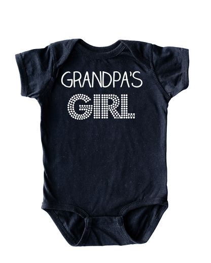 Grandpa's Girl Sweet Short Sleeve Baby Bodysuit