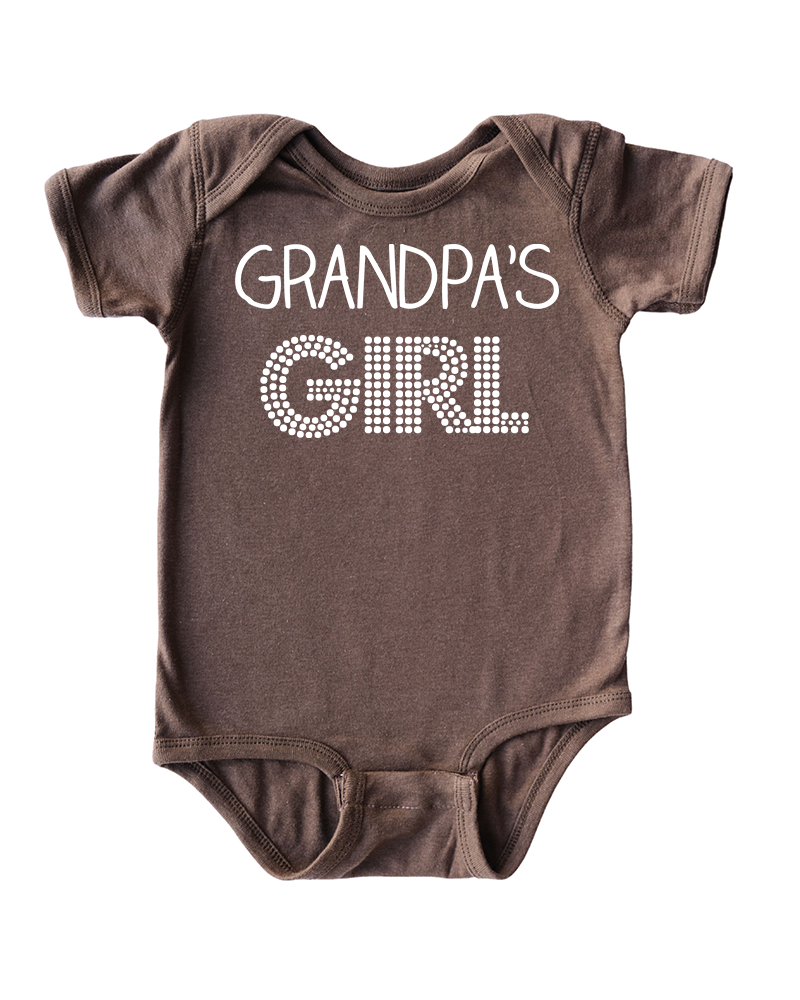 Grandpa's Girl Sweet Short Sleeve Baby Bodysuit