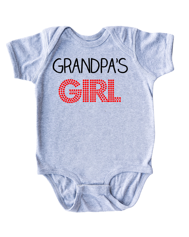 Grandpa's Girl Sweet Short Sleeve Baby Bodysuit