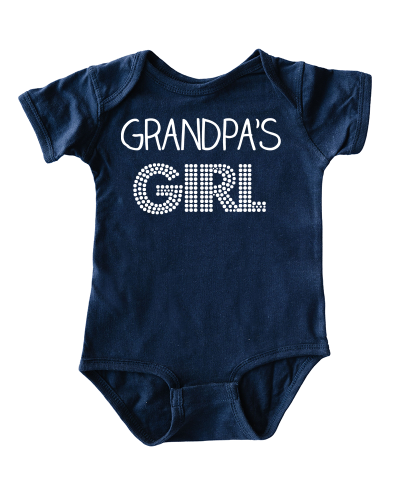 Grandpa's Girl Sweet Short Sleeve Baby Bodysuit