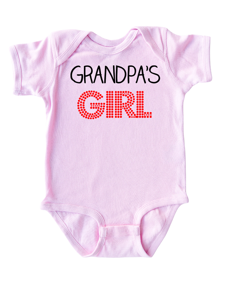 Grandpa's Girl Sweet Short Sleeve Baby Bodysuit