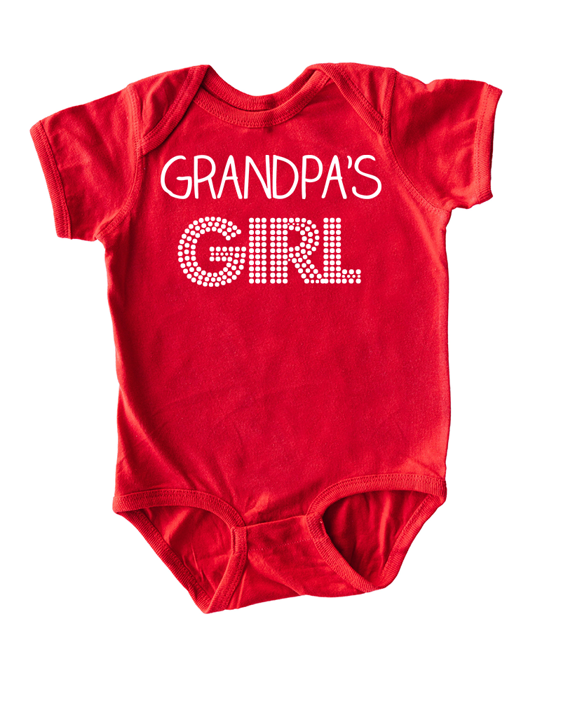 Grandpa's Girl Sweet Short Sleeve Baby Bodysuit