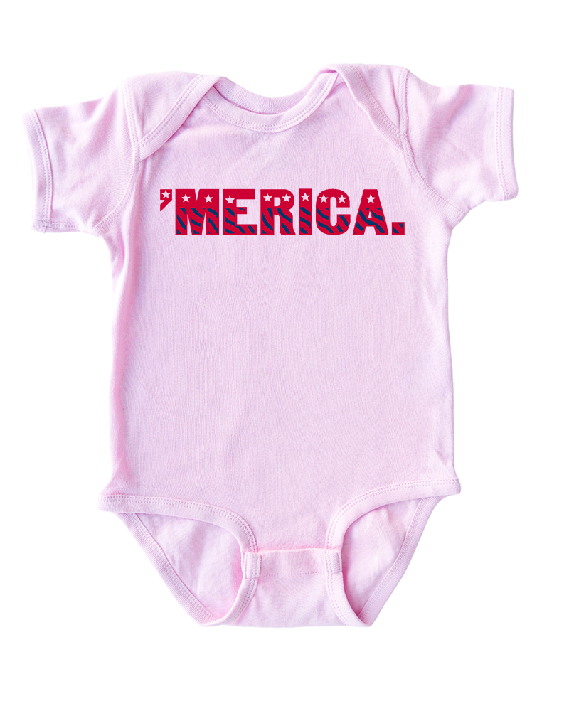 Merica 4th of July Baby Bodysuit