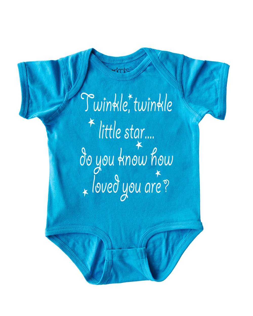 Twinkle Little Star Do You Know How Loved You Are Nursery Rhyme Short Sleeve Baby Bodysuit