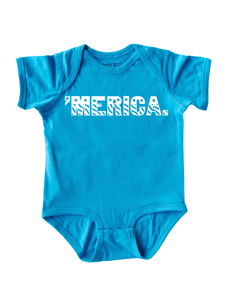 Merica 4th of July Baby Bodysuit