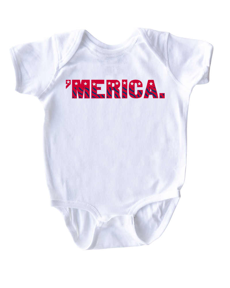 Merica 4th of July Baby Bodysuit