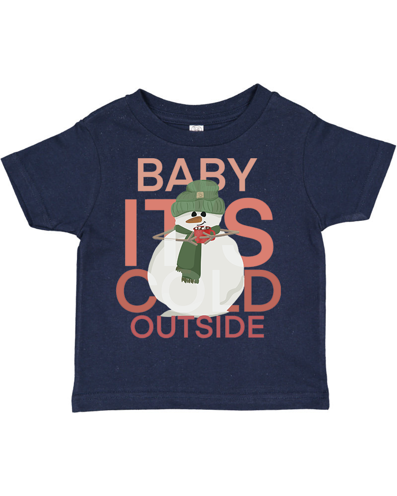 Red Snowman Christmas Toddler T-Shirt