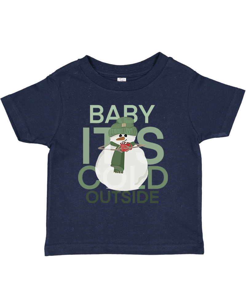 Green Snowman Christmas Toddler T-Shirt