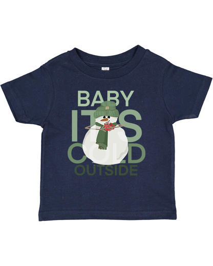 Green Snowman Christmas Toddler T-Shirt