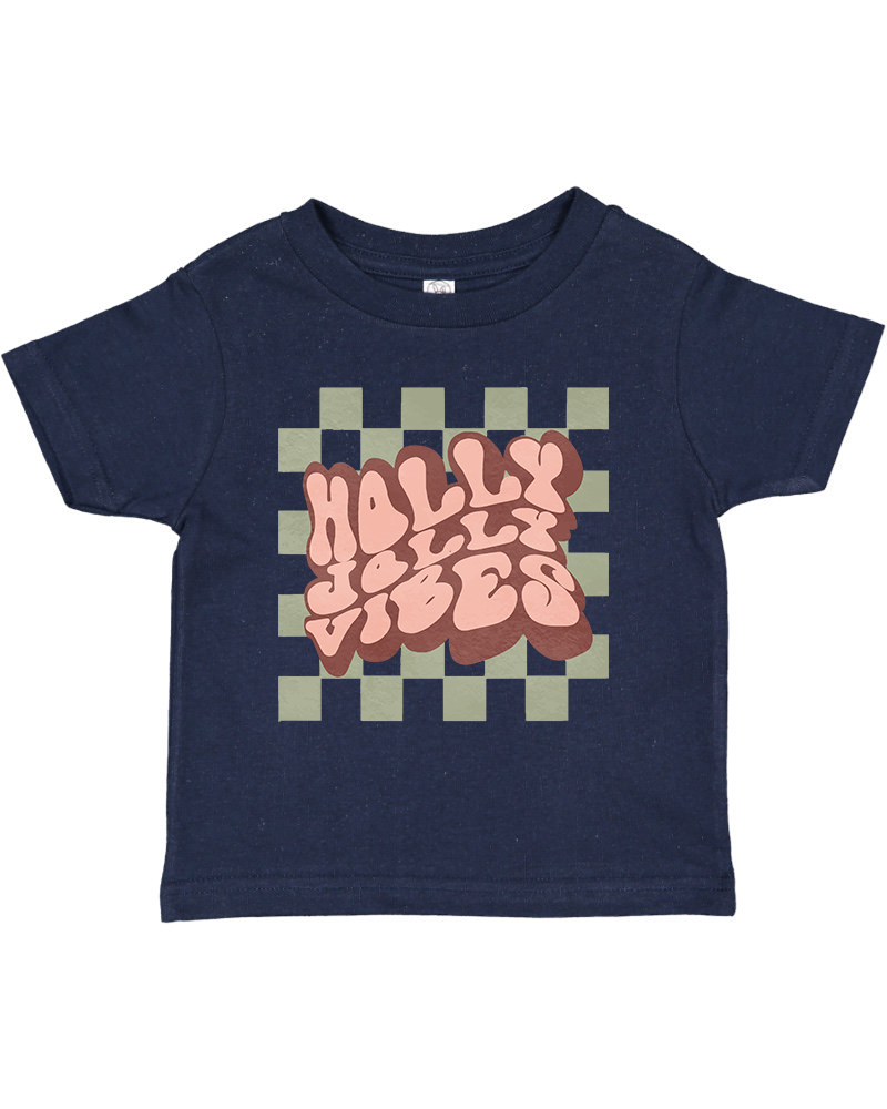 Holly Jolly Vibes Christmas Toddler T-Shirt