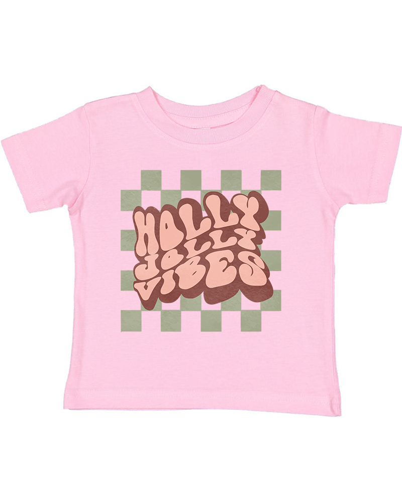 Holly Jolly Vibes Christmas Toddler T-Shirt