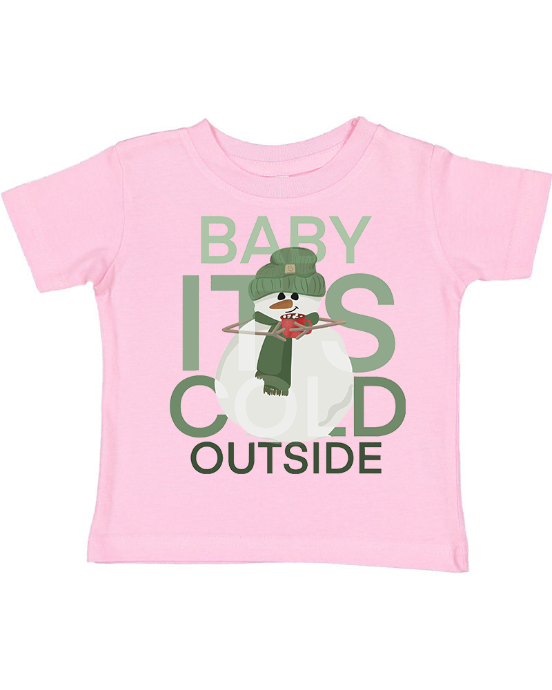 Green Snowman Christmas Toddler T-Shirt