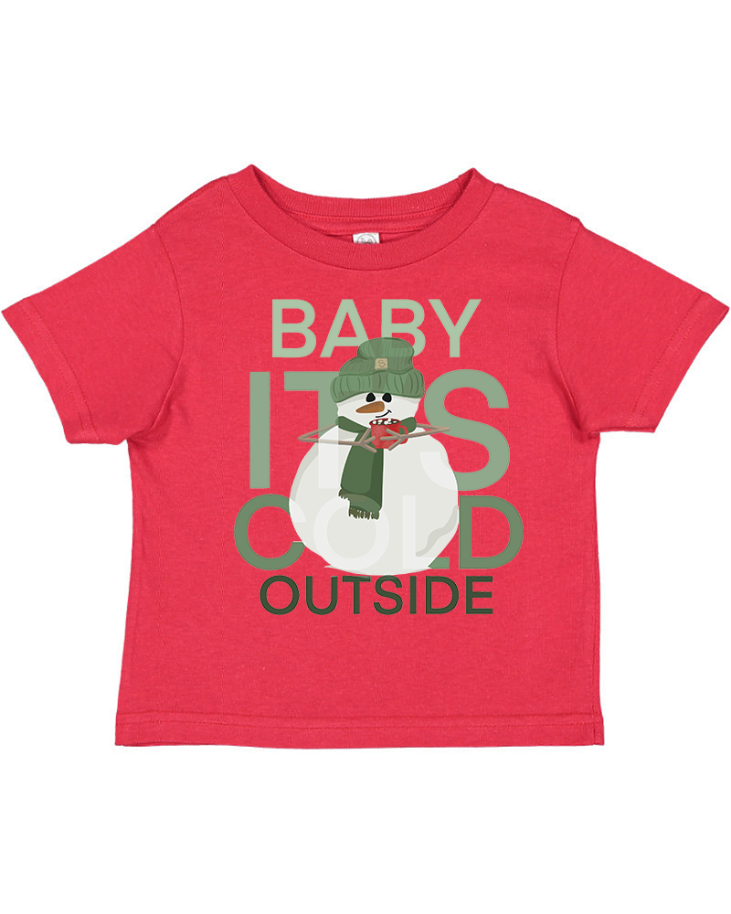 Green Snowman Christmas Toddler T-Shirt