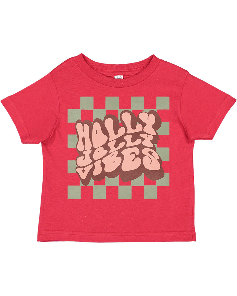 Holly Jolly Vibes Christmas Toddler T-Shirt