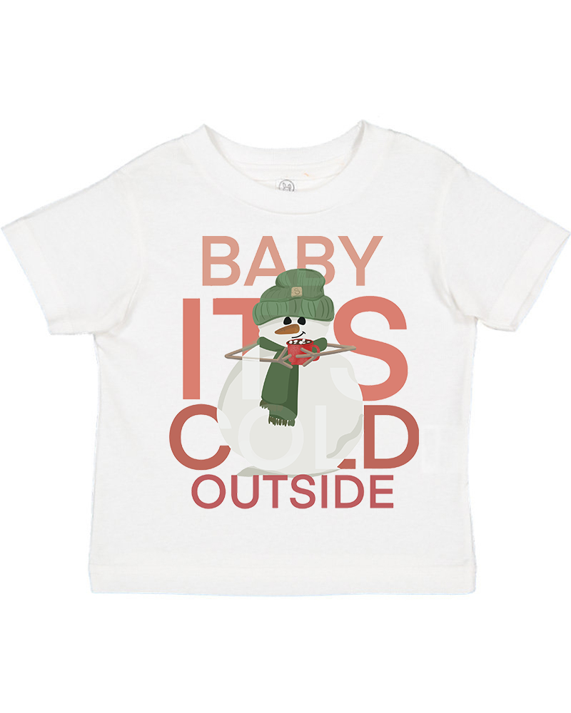 Red Snowman Christmas Toddler T-Shirt