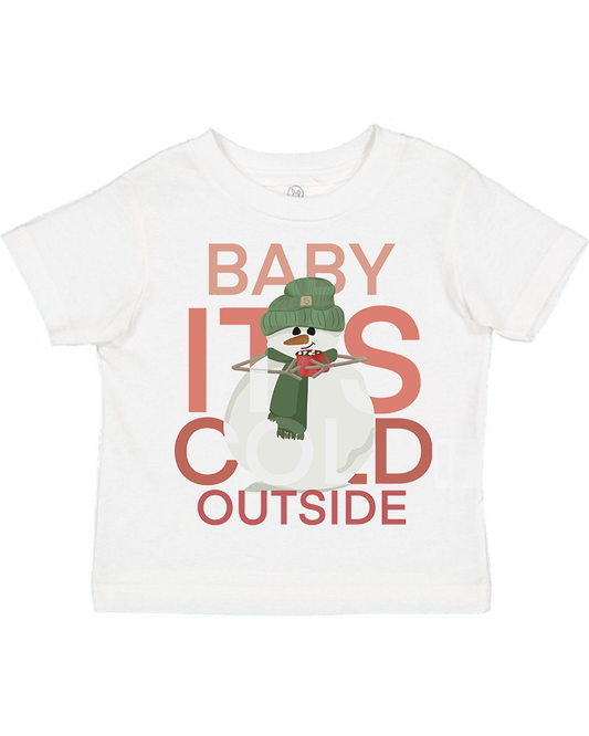 Red Snowman Christmas Toddler T-Shirt