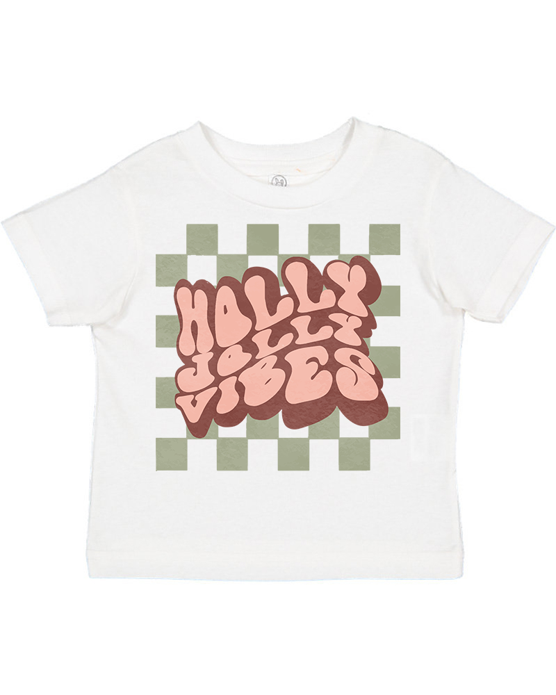 Holly Jolly Vibes Christmas Toddler T-Shirt