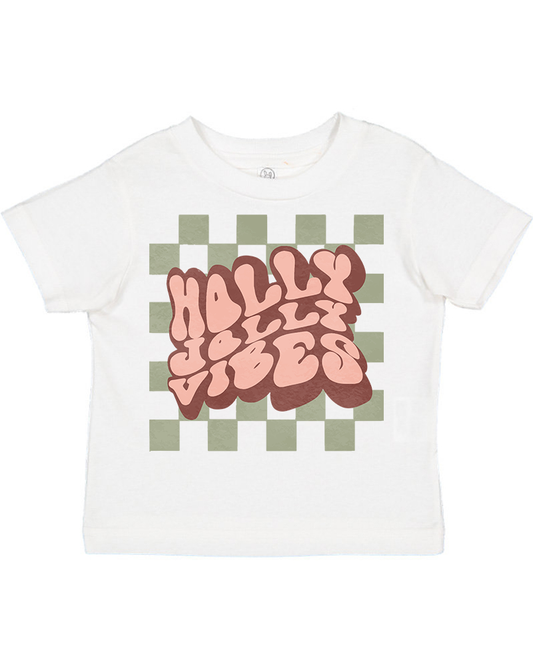 Holly Jolly Vibes Christmas Toddler T-Shirt