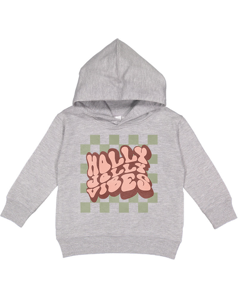 Holly Jolly Vibes Christmas Toddler Hoodie