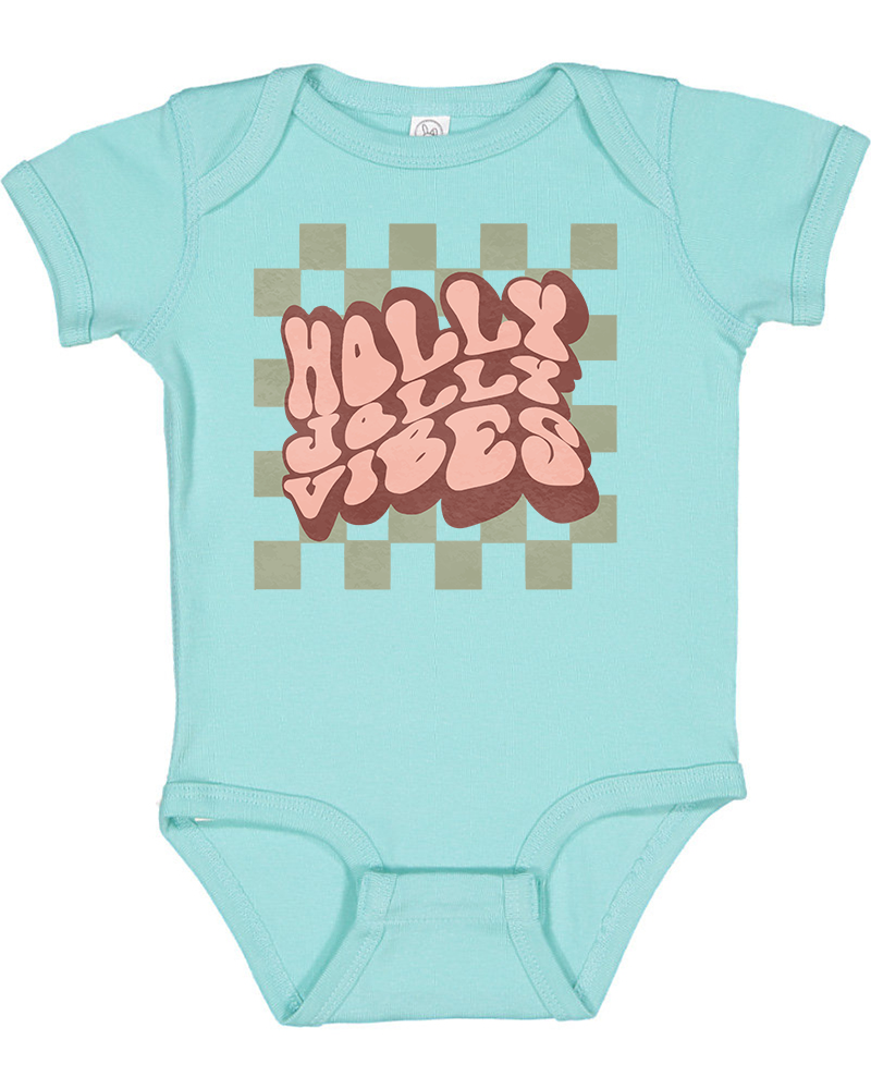Holly Jolly Vibes Christmas Baby Bodysuit
