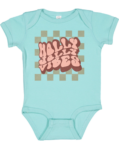 Holly Jolly Vibes Christmas Baby Bodysuit