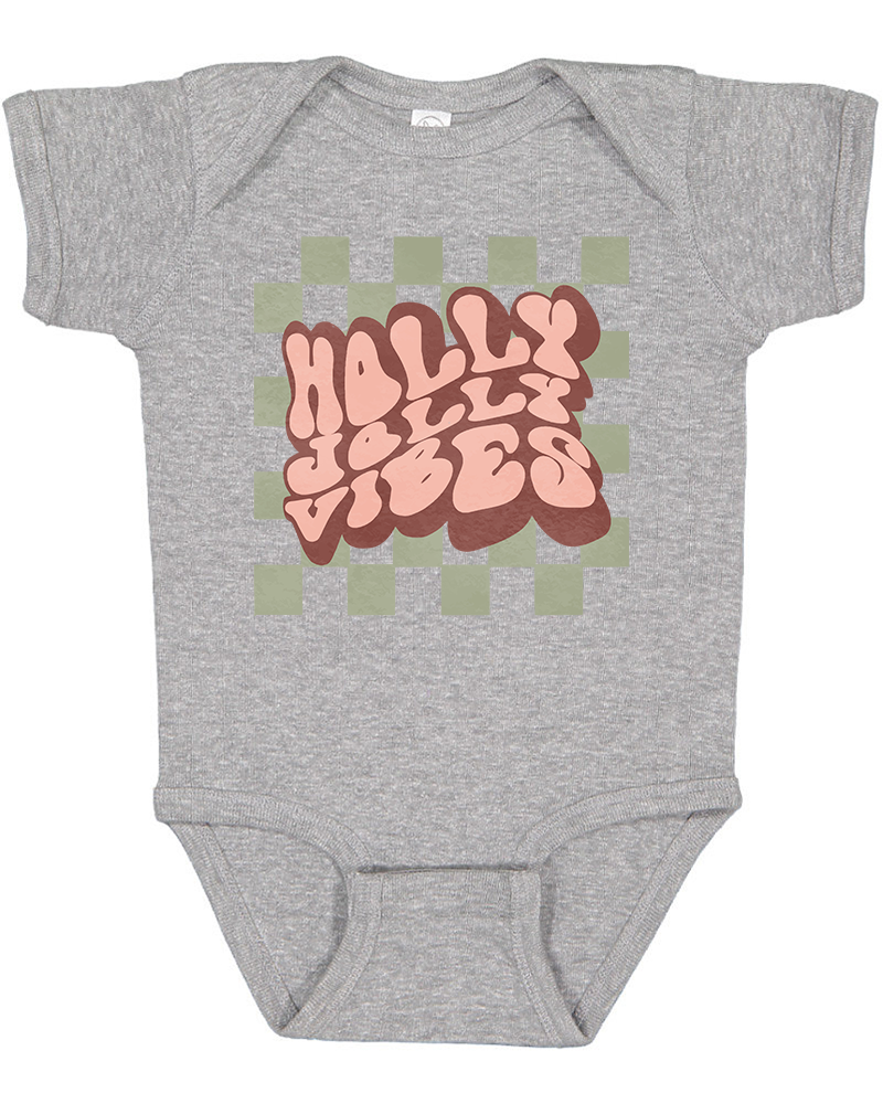 Holly Jolly Vibes Christmas Baby Bodysuit