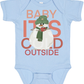 Red Snowman Christmas Baby Bodysuit