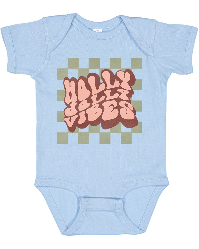 Holly Jolly Vibes Christmas Baby Bodysuit