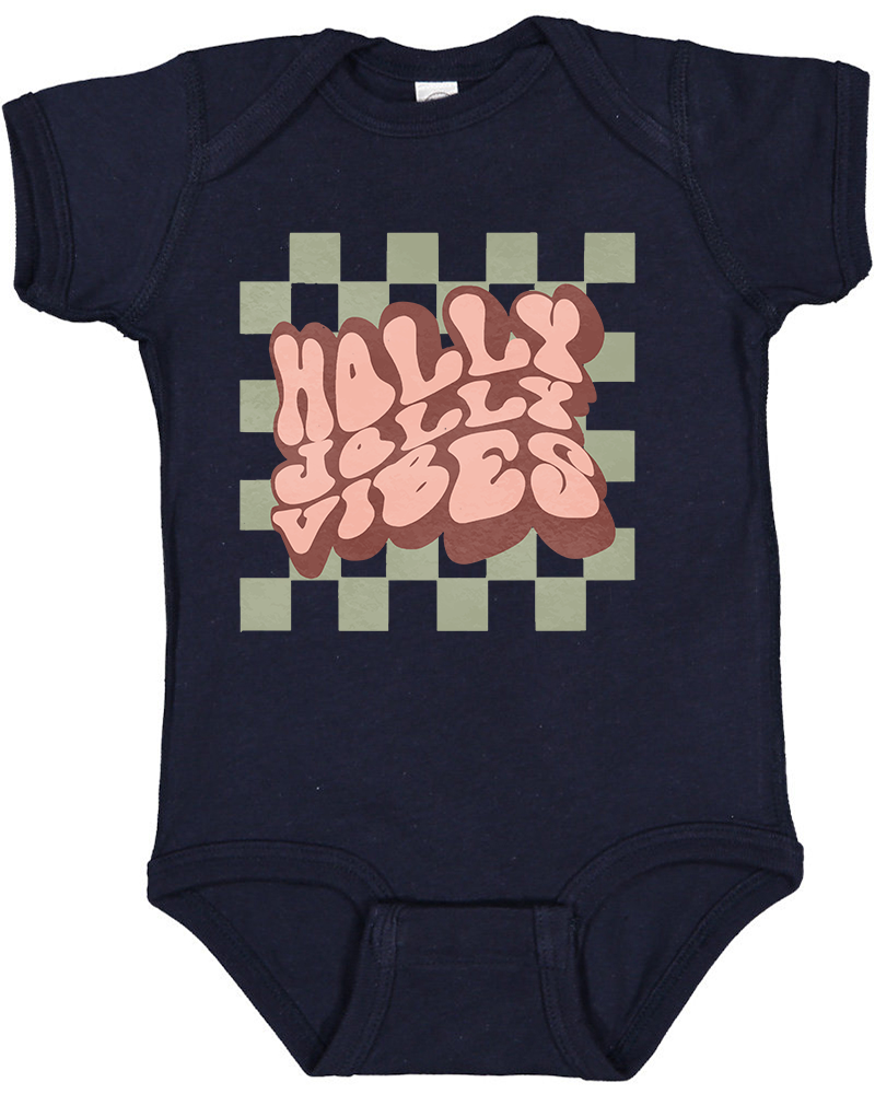 Holly Jolly Vibes Christmas Baby Bodysuit