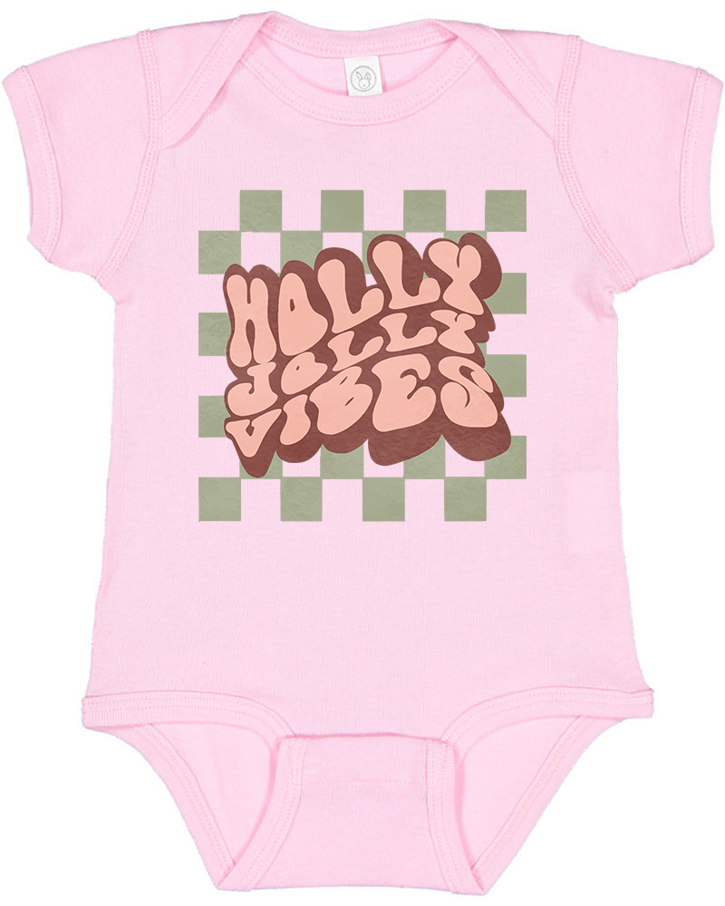 Holly Jolly Vibes Christmas Baby Bodysuit