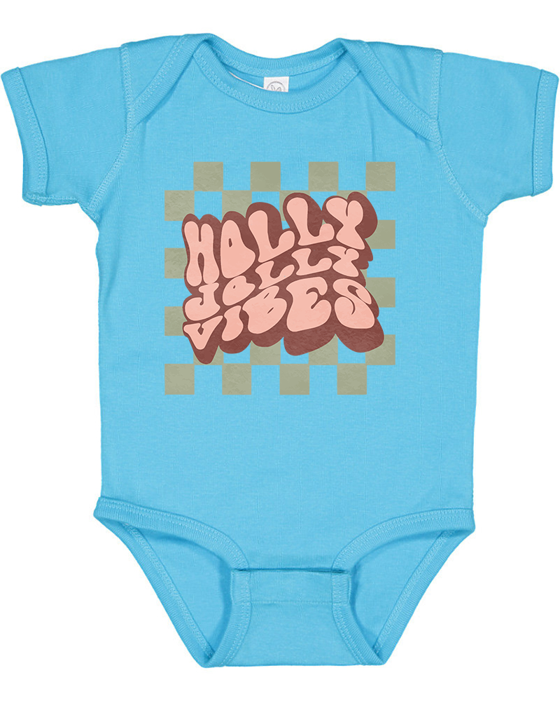 Holly Jolly Vibes Christmas Baby Bodysuit